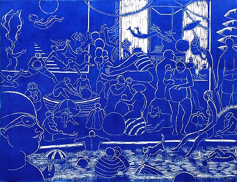 blue bathers