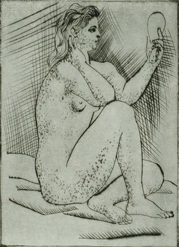 femme au miroir