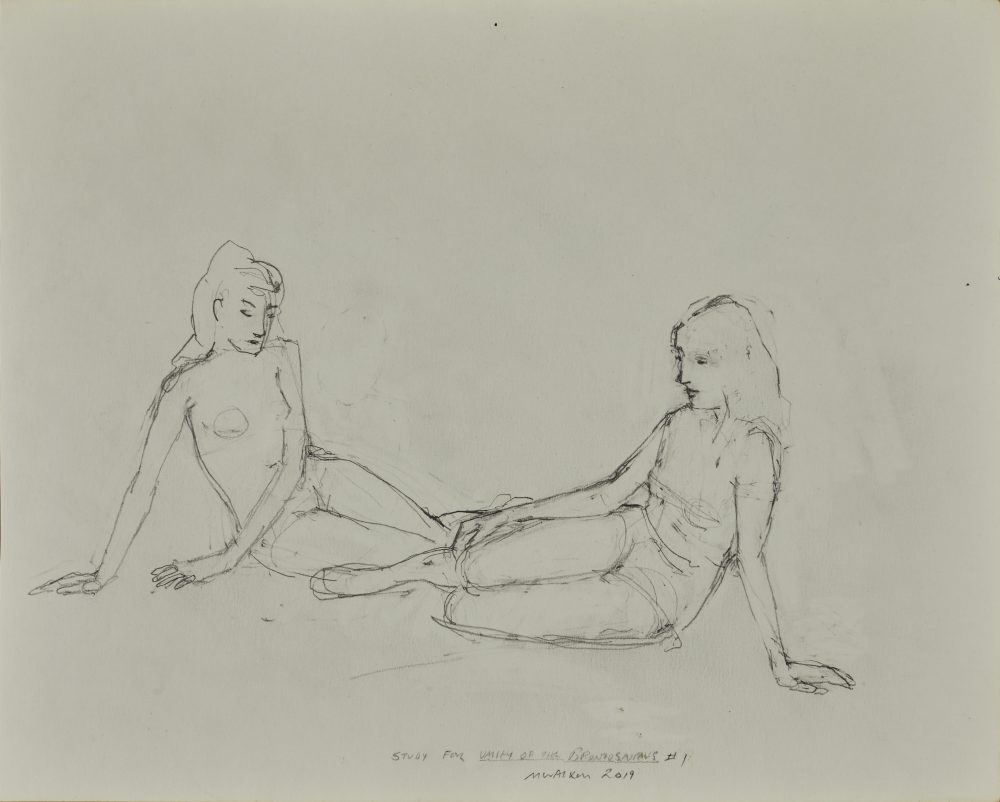 Study for Valley of the Brontosaurus #1, 9"x12", 2019