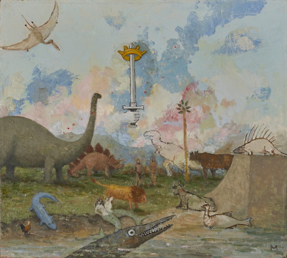 Valley of the Brontosaurus, 18"x20", 2020