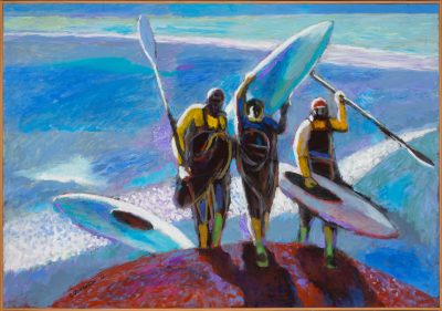 the kayakers (blue)