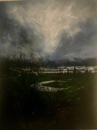 Clouds and Baseball Field